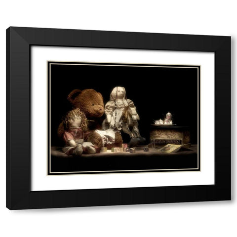 Tea Party Black Modern Wood Framed Art Print with Double Matting by McNemar, C. Thomas