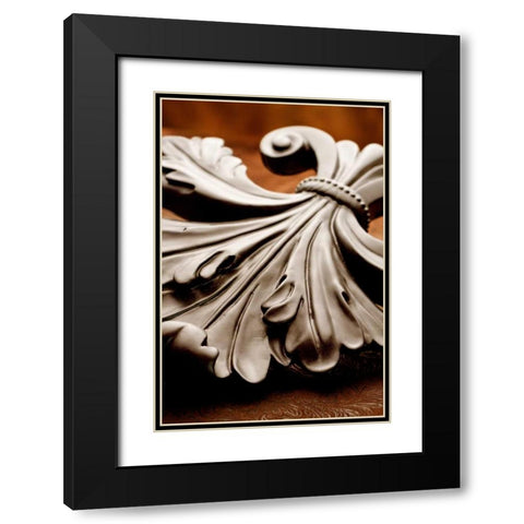 Fleur de Lis I Black Modern Wood Framed Art Print with Double Matting by McNemar, C. Thomas