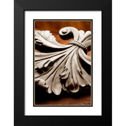 Fleur de Lis I Black Modern Wood Framed Art Print with Double Matting by McNemar, C. Thomas