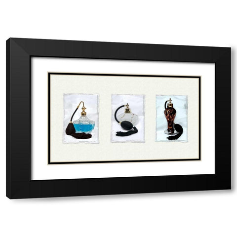 Perfume Triptych I Black Modern Wood Framed Art Print with Double Matting by McNemar, C. Thomas