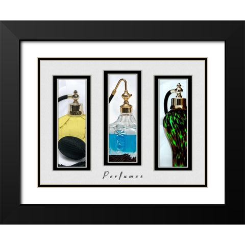 Perfume Triptych III Black Modern Wood Framed Art Print with Double Matting by McNemar, C. Thomas