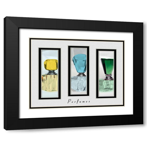 Perfume Triptych IV Black Modern Wood Framed Art Print with Double Matting by McNemar, C. Thomas