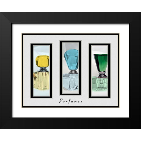 Perfume Triptych IV Black Modern Wood Framed Art Print with Double Matting by McNemar, C. Thomas