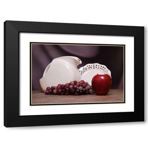 Pitcher with Fruit II Black Modern Wood Framed Art Print with Double Matting by McNemar, C. Thomas