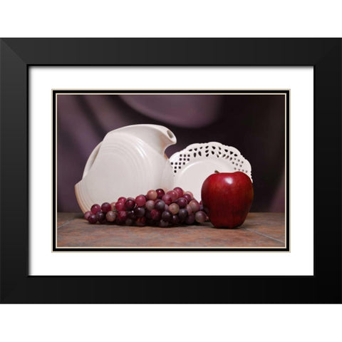 Pitcher with Fruit II Black Modern Wood Framed Art Print with Double Matting by McNemar, C. Thomas