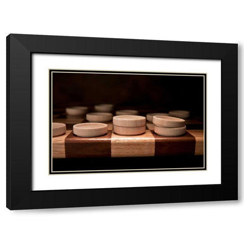 Checkers I Black Modern Wood Framed Art Print with Double Matting by McNemar, C. Thomas
