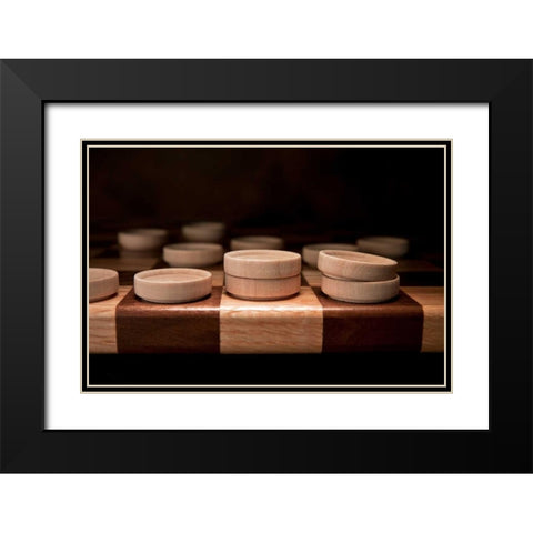 Checkers I Black Modern Wood Framed Art Print with Double Matting by McNemar, C. Thomas