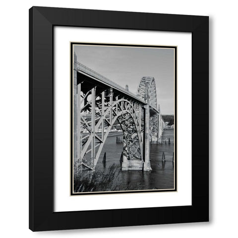 BW St. Johns Arches II Black Modern Wood Framed Art Print with Double Matting by Moore, Brian