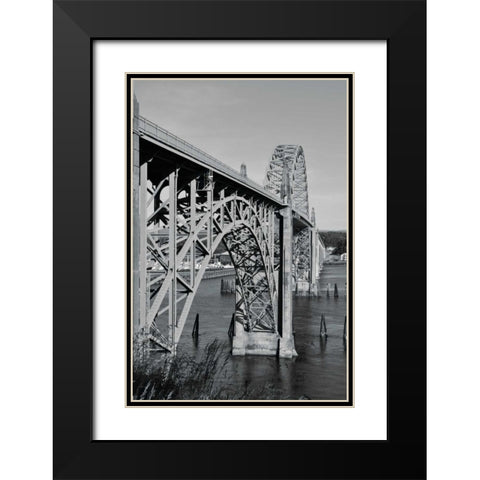 BW St. Johns Arches II Black Modern Wood Framed Art Print with Double Matting by Moore, Brian