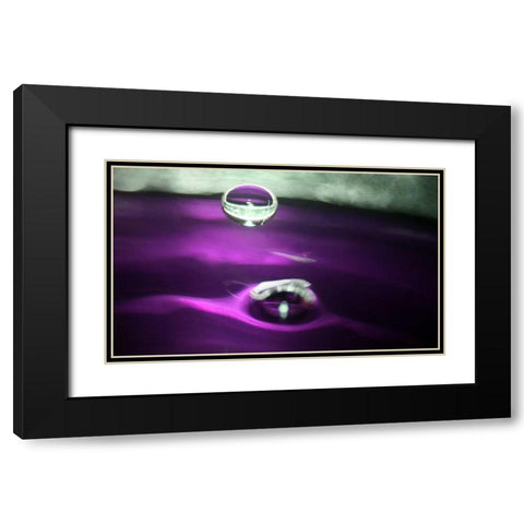 Grape Drink Drop I Black Modern Wood Framed Art Print with Double Matting by Putman, Tammy