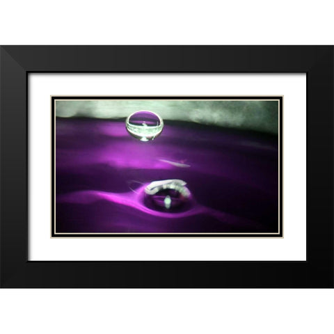 Grape Drink Drop I Black Modern Wood Framed Art Print with Double Matting by Putman, Tammy