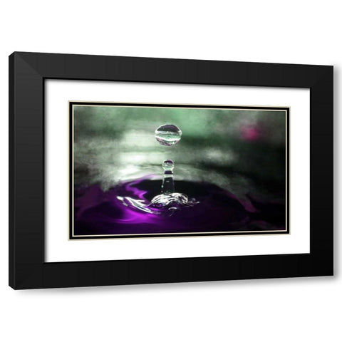 Grape Drink Drop III Black Modern Wood Framed Art Print with Double Matting by Putman, Tammy