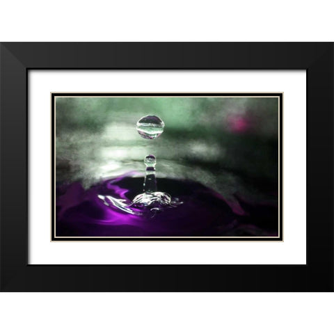 Grape Drink Drop III Black Modern Wood Framed Art Print with Double Matting by Putman, Tammy