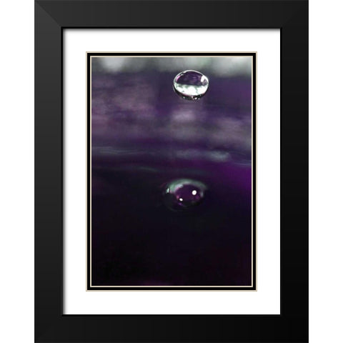 Grape Drink Drop IV Black Modern Wood Framed Art Print with Double Matting by Putman, Tammy