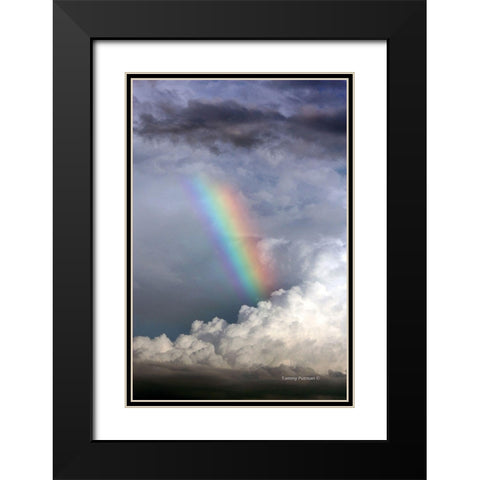 Rainbow in the Clouds Black Modern Wood Framed Art Print with Double Matting by Putman, Tammy