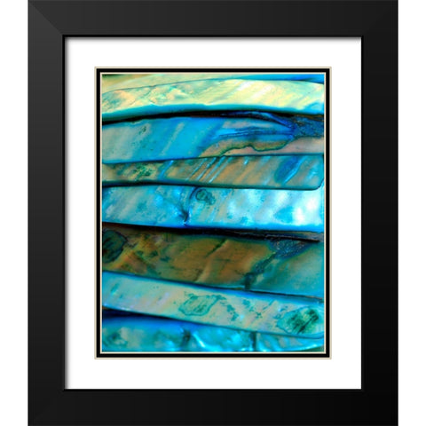Shell Be Blue I Black Modern Wood Framed Art Print with Double Matting by Putman, Tammy