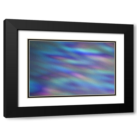 Ripples of Color I Black Modern Wood Framed Art Print with Double Matting by Putman, Tammy