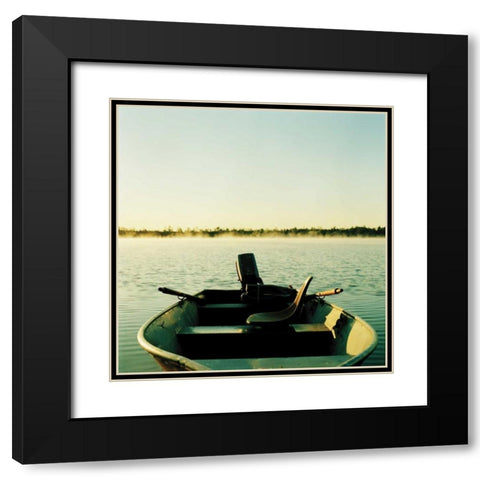On Pine Lake I Black Modern Wood Framed Art Print with Double Matting by Stefko, Bob