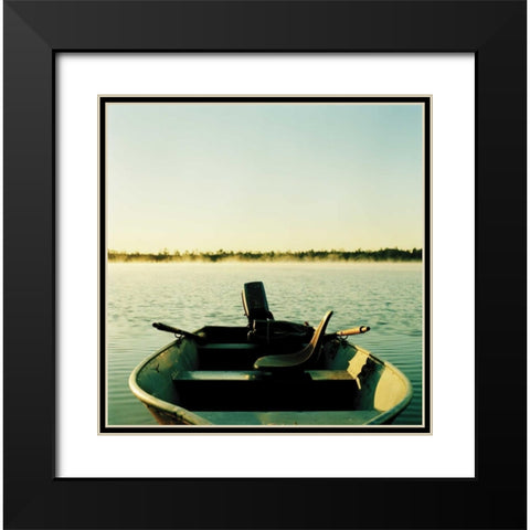 On Pine Lake I Black Modern Wood Framed Art Print with Double Matting by Stefko, Bob