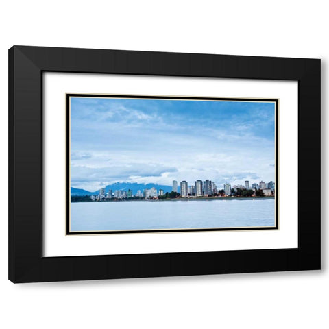 False Creek III Black Modern Wood Framed Art Print with Double Matting by Stefko, Bob