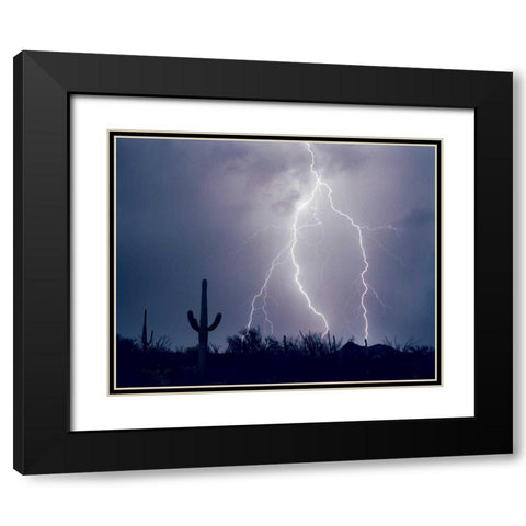 Electric Desert I Black Modern Wood Framed Art Print with Double Matting by Taylor, Douglas