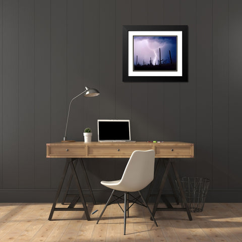 Electric Desert II Black Modern Wood Framed Art Print with Double Matting by Taylor, Douglas