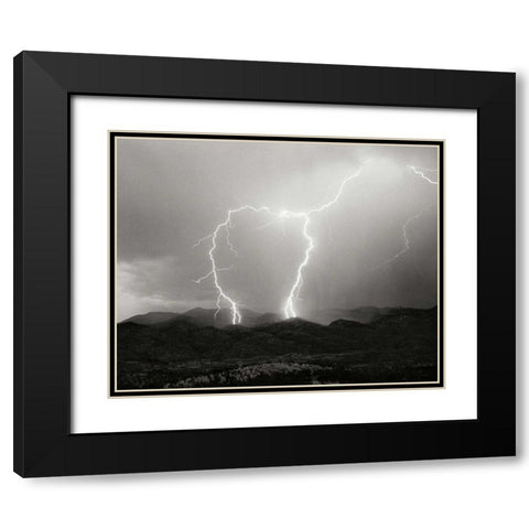 Striking Symmetry I - BW Black Modern Wood Framed Art Print with Double Matting by Taylor, Douglas