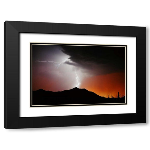 Summit Strike Black Modern Wood Framed Art Print with Double Matting by Taylor, Douglas