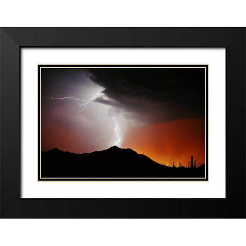 Summit Strike Black Modern Wood Framed Art Print with Double Matting by Taylor, Douglas