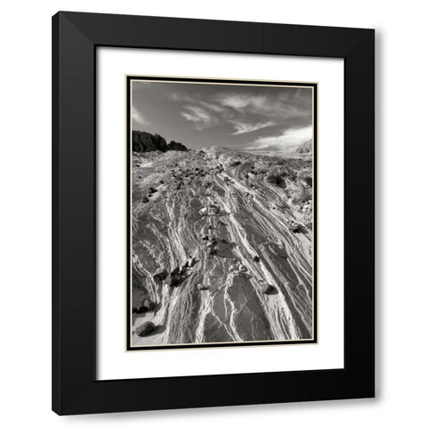 Apache Sandstone BW Black Modern Wood Framed Art Print with Double Matting by Taylor, Douglas