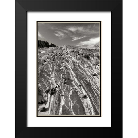 Apache Sandstone BW Black Modern Wood Framed Art Print with Double Matting by Taylor, Douglas