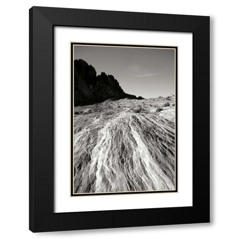 Fiery Sandstone BW Black Modern Wood Framed Art Print with Double Matting by Taylor, Douglas