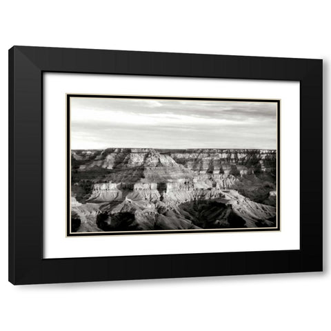 Grand Canyon Dawn I BW Black Modern Wood Framed Art Print with Double Matting by Taylor, Douglas