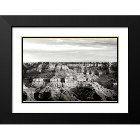 Grand Canyon Dawn I BW Black Modern Wood Framed Art Print with Double Matting by Taylor, Douglas