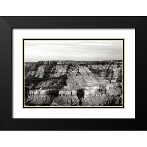 Grand Canyon Dawn III BW Black Modern Wood Framed Art Print with Double Matting by Taylor, Douglas