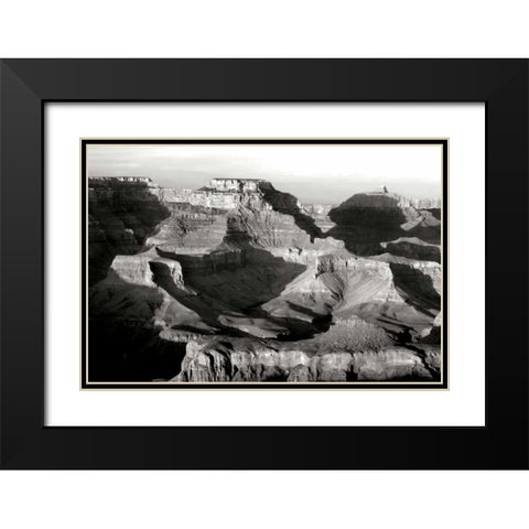 Grand Canyon Dawn IV BW Black Modern Wood Framed Art Print with Double Matting by Taylor, Douglas