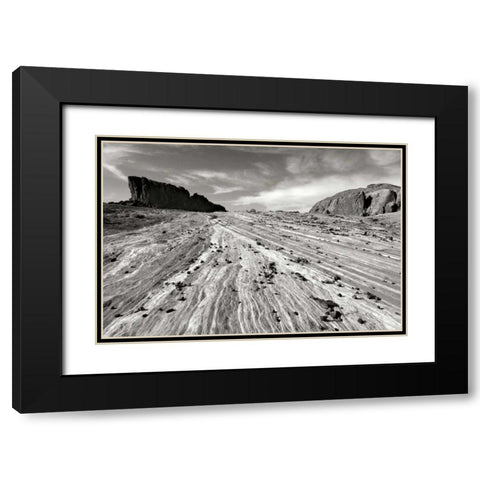 Sands of Time I BW Black Modern Wood Framed Art Print with Double Matting by Taylor, Douglas