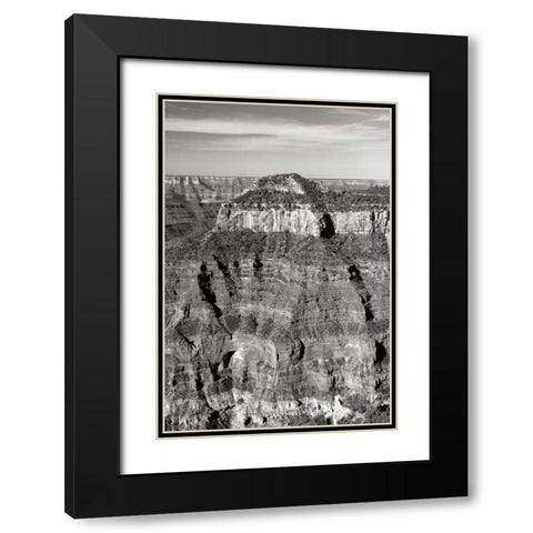 Oza Butte Portrait BW Black Modern Wood Framed Art Print with Double Matting by Taylor, Douglas