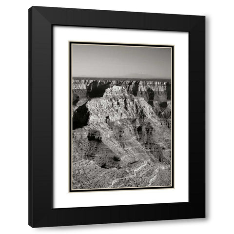 Vishnu Temple BW Black Modern Wood Framed Art Print with Double Matting by Taylor, Douglas