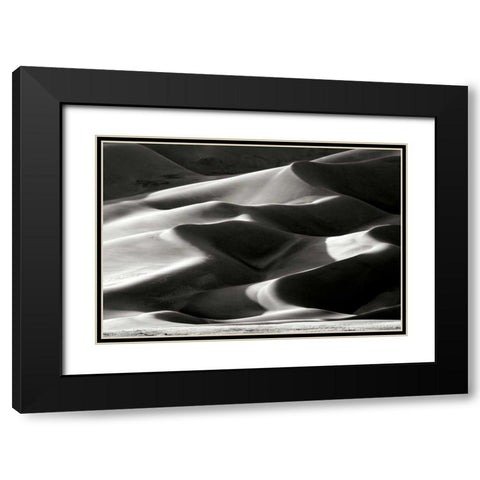 Great Sand Dunes II BW Black Modern Wood Framed Art Print with Double Matting by Taylor, Douglas