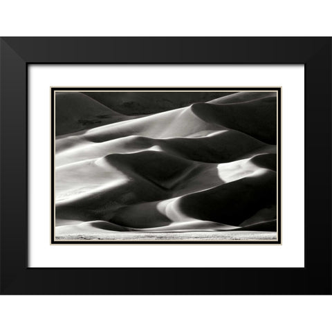 Great Sand Dunes II BW Black Modern Wood Framed Art Print with Double Matting by Taylor, Douglas