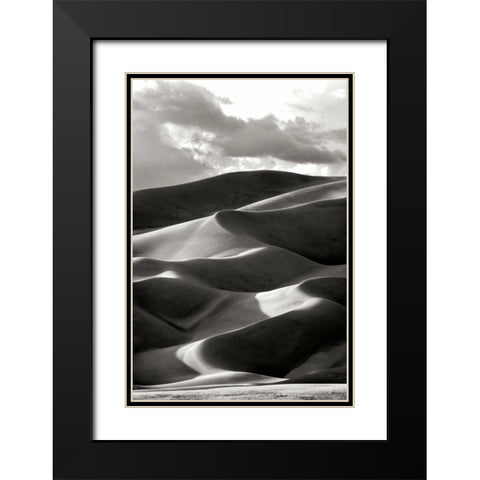 Great Sand Dunes III BW Black Modern Wood Framed Art Print with Double Matting by Taylor, Douglas