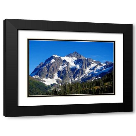 Mt. Shuksan Black Modern Wood Framed Art Print with Double Matting by Taylor, Douglas