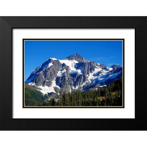 Mt. Shuksan Black Modern Wood Framed Art Print with Double Matting by Taylor, Douglas