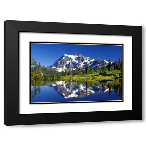 Shuksan Reflections I Black Modern Wood Framed Art Print with Double Matting by Taylor, Douglas