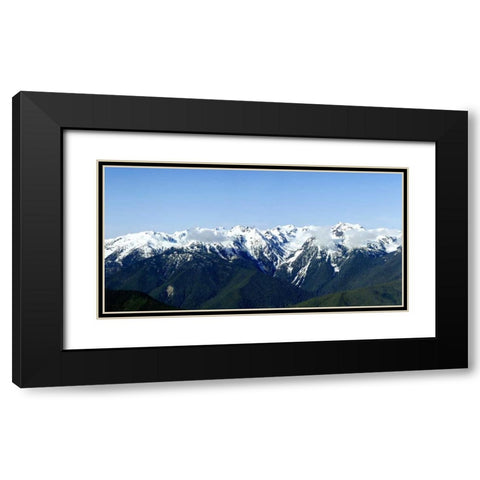 Hurricane Ridge Vista Black Modern Wood Framed Art Print with Double Matting by Taylor, Douglas