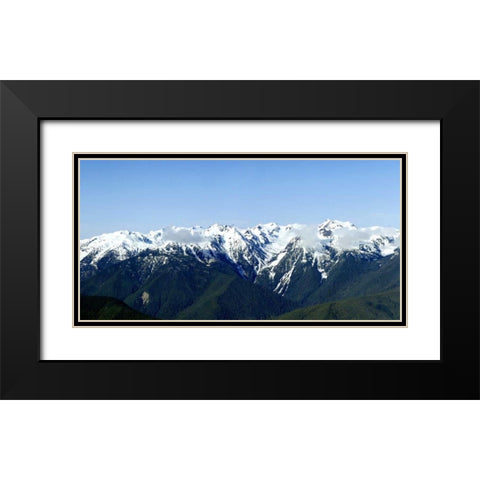 Hurricane Ridge Vista Black Modern Wood Framed Art Print with Double Matting by Taylor, Douglas