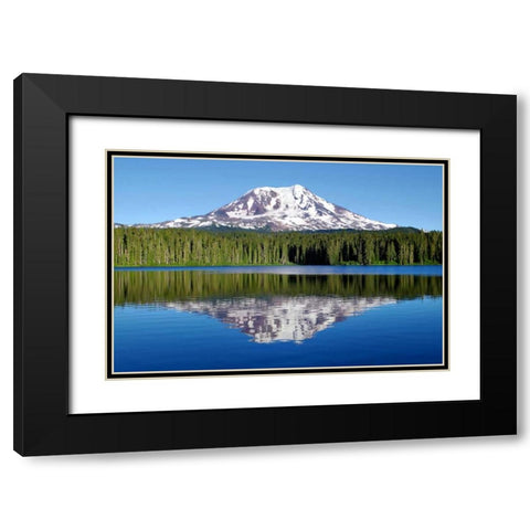 Mt. Adams Black Modern Wood Framed Art Print with Double Matting by Taylor, Douglas