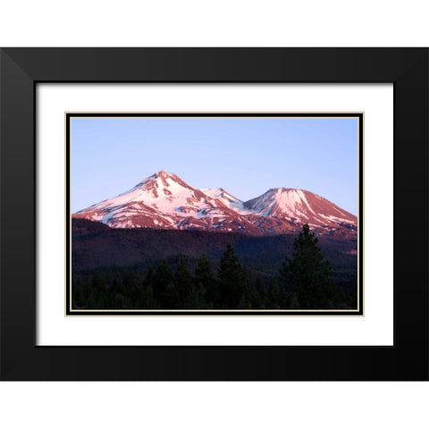 Shasta Sunset II Black Modern Wood Framed Art Print with Double Matting by Taylor, Douglas
