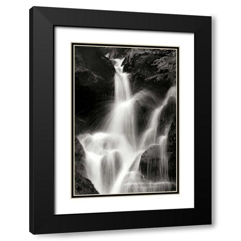 Falling Water II BW Black Modern Wood Framed Art Print with Double Matting by Taylor, Douglas